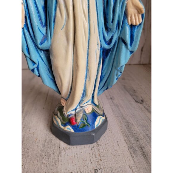 Virgin‎ Mary plaster vintage religious home decor Bible xmas - Picture 4 of 9